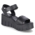 Plateau-Sandalen - BLACK LEATHER