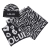 SET SCIARPA BEANIE - Monogram on black