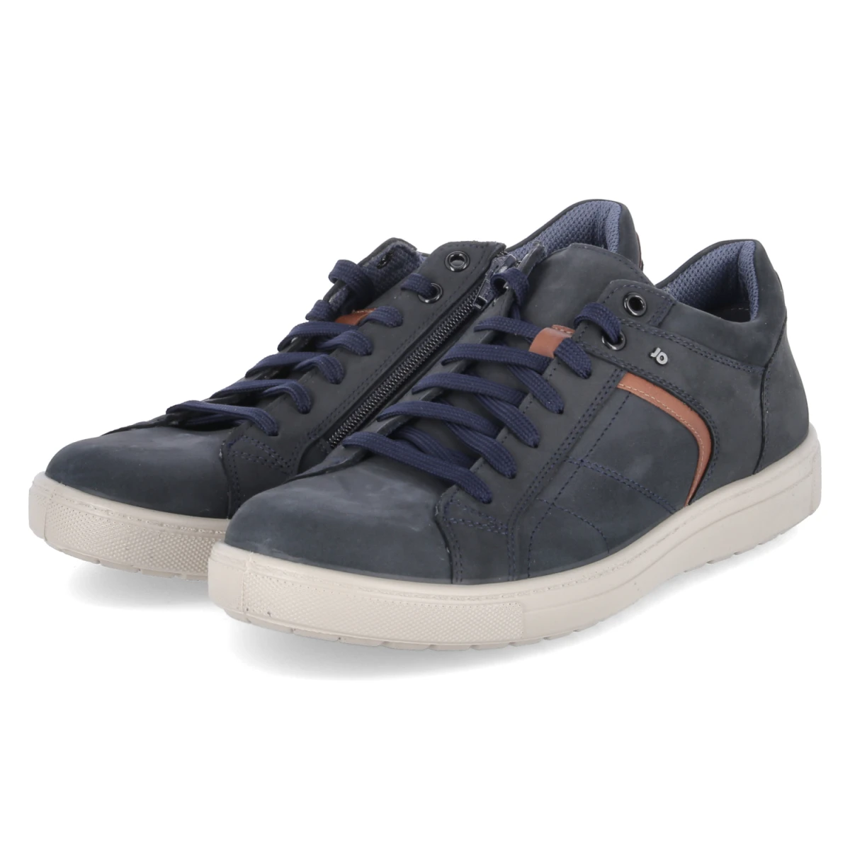 Halbschuhe - nachtblau/cognac