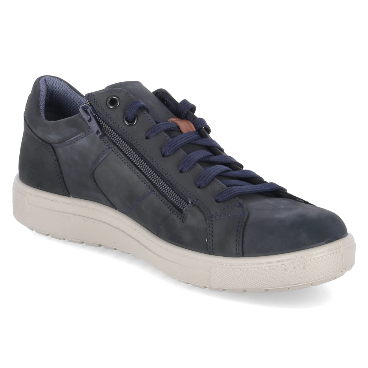 Halbschuhe - nachtblau/cognac