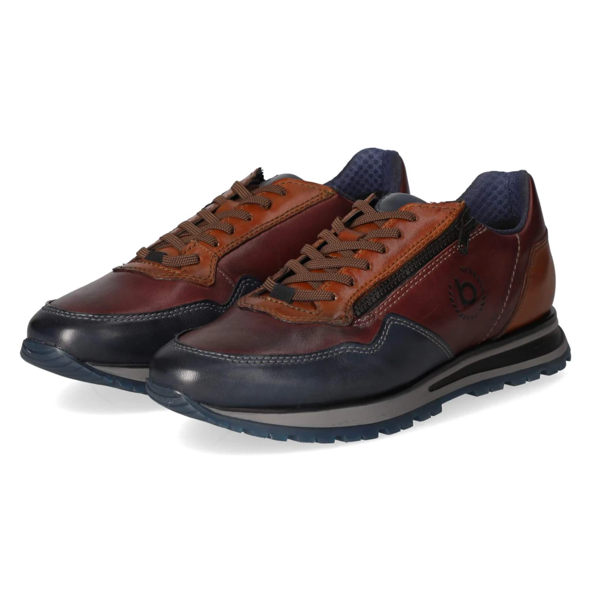 Schnürschuhe - dark blue / bordo