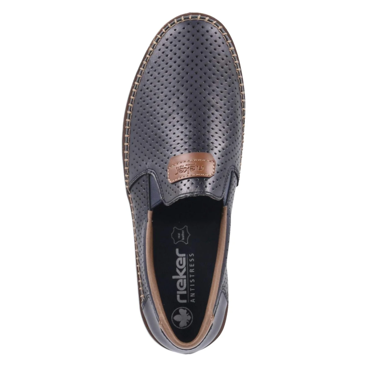 Slipper - navy/amaretto