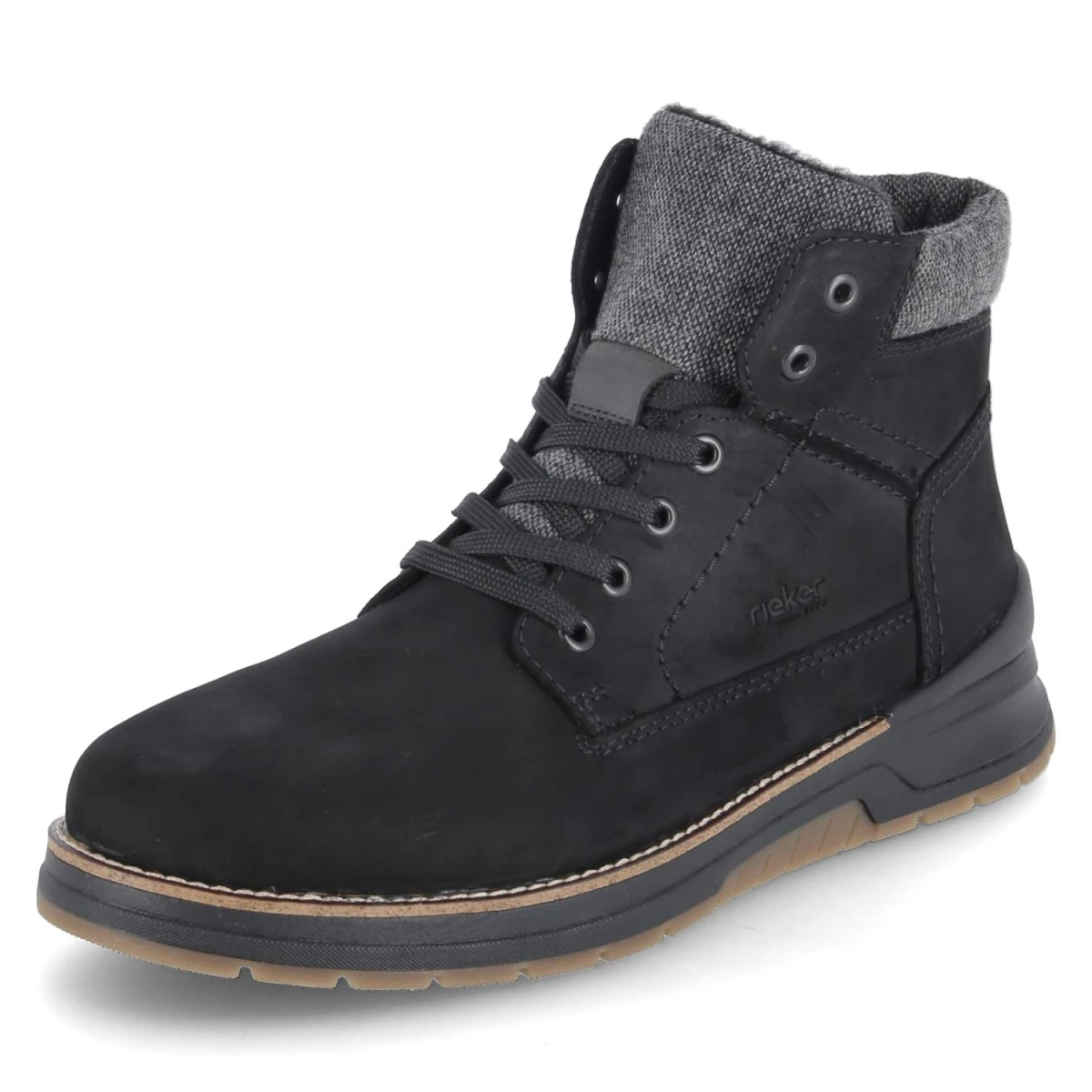 Schnürstiefeletten - schwarz