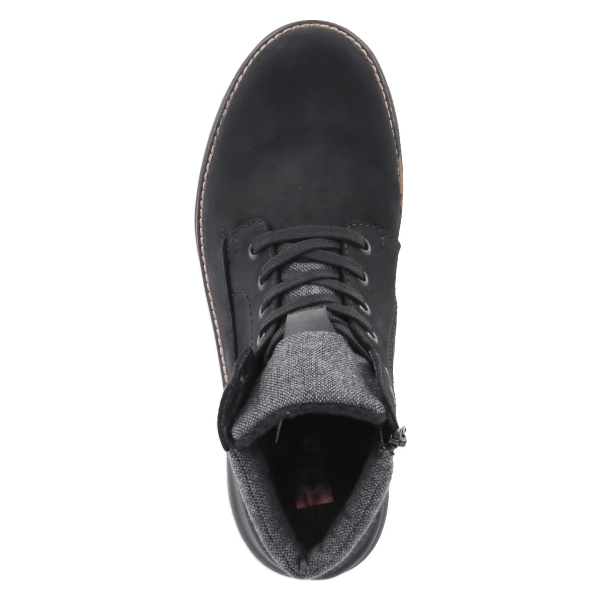 Schnürstiefeletten - schwarz
