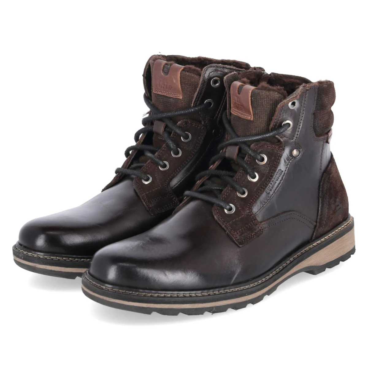 Boots - dark brown-cognac