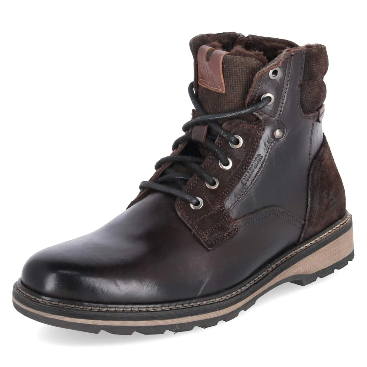 Boots - dark brown-cognac