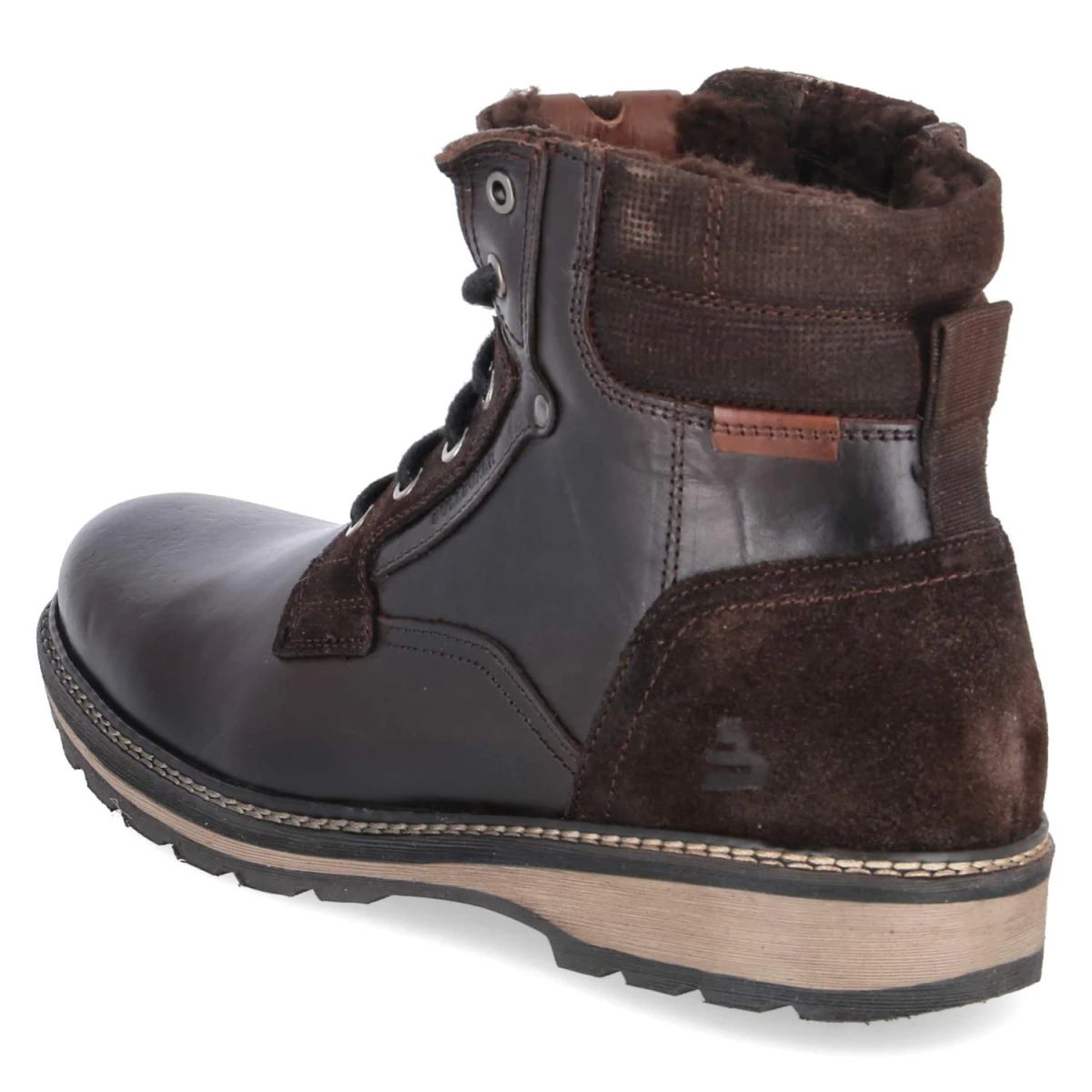 Boots - dark brown-cognac
