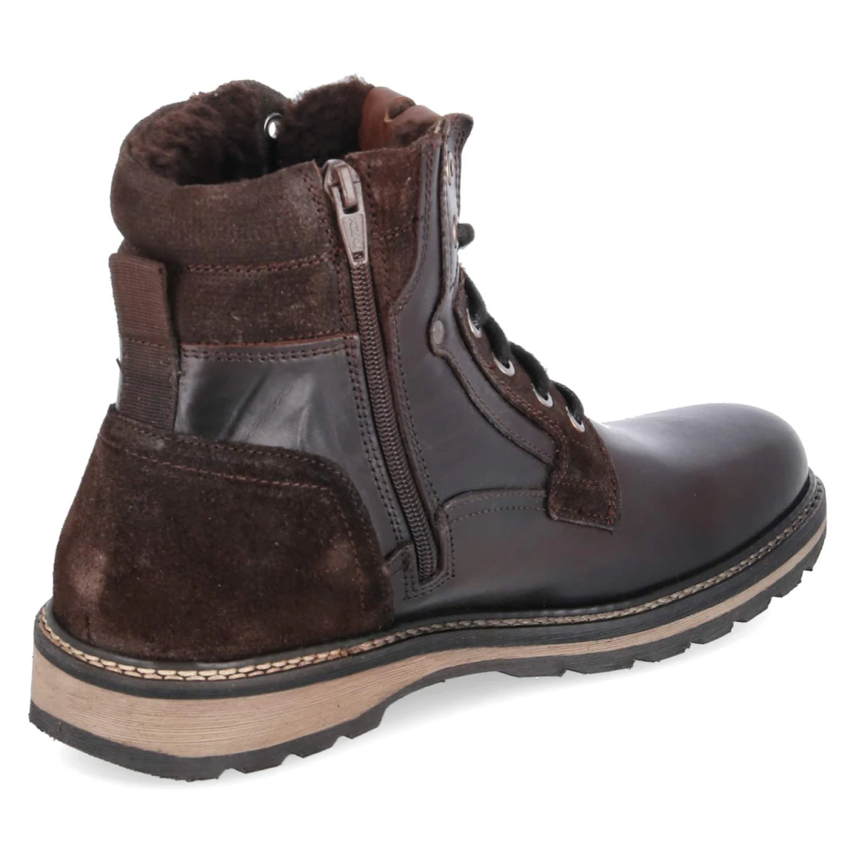 Boots - dark brown-cognac