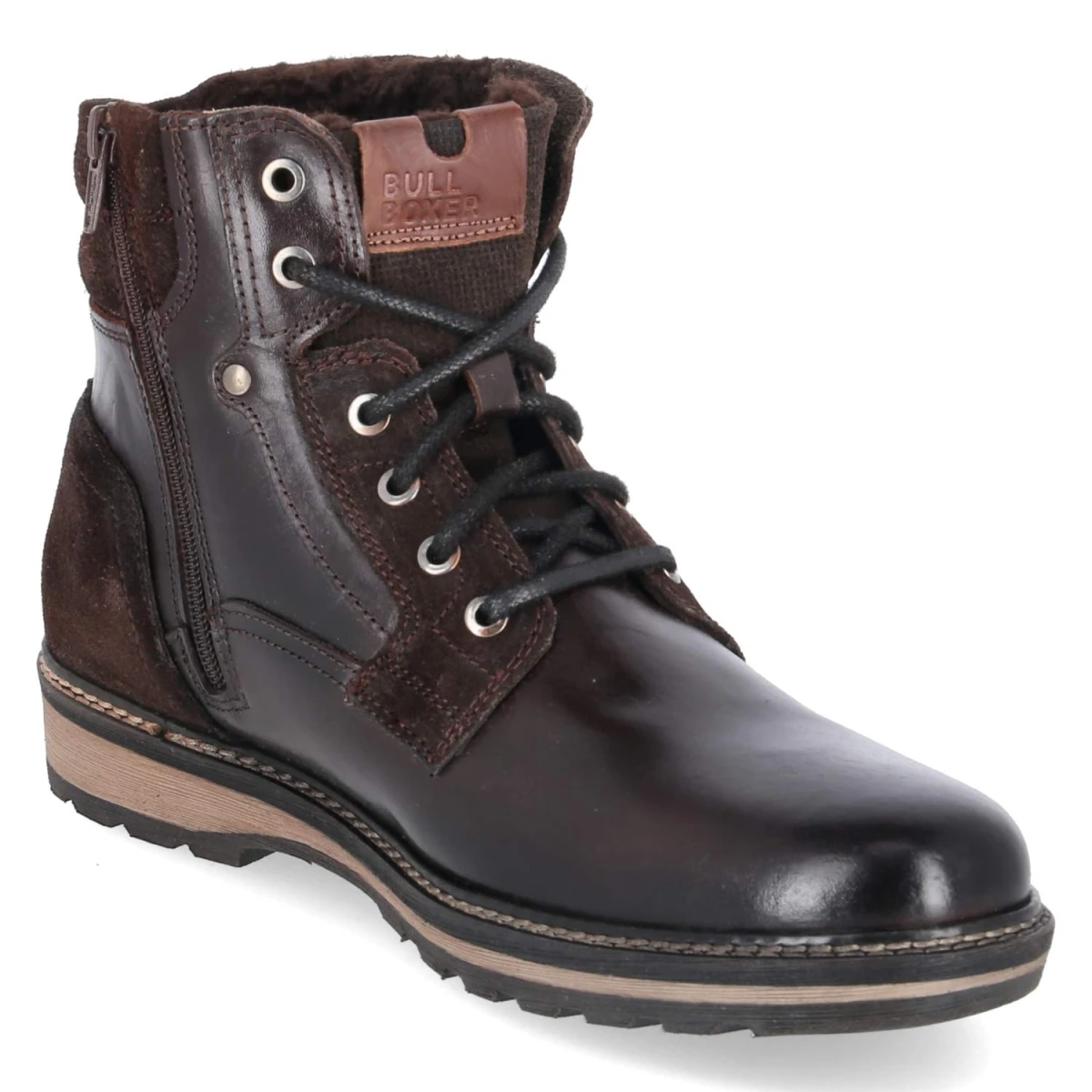 Boots - dark brown-cognac