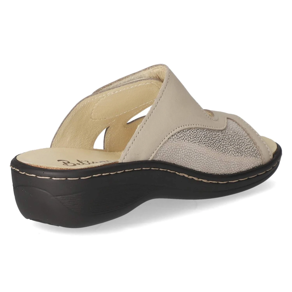 Pantoletten - metalin/cream