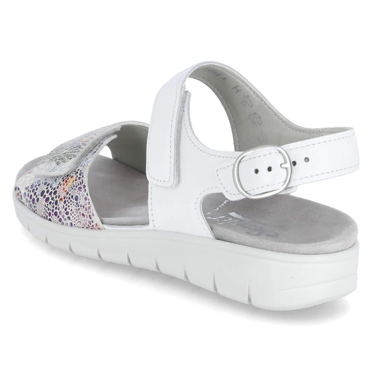 Sandalen FLOWER-SAMT/SOFT-N. - weiss