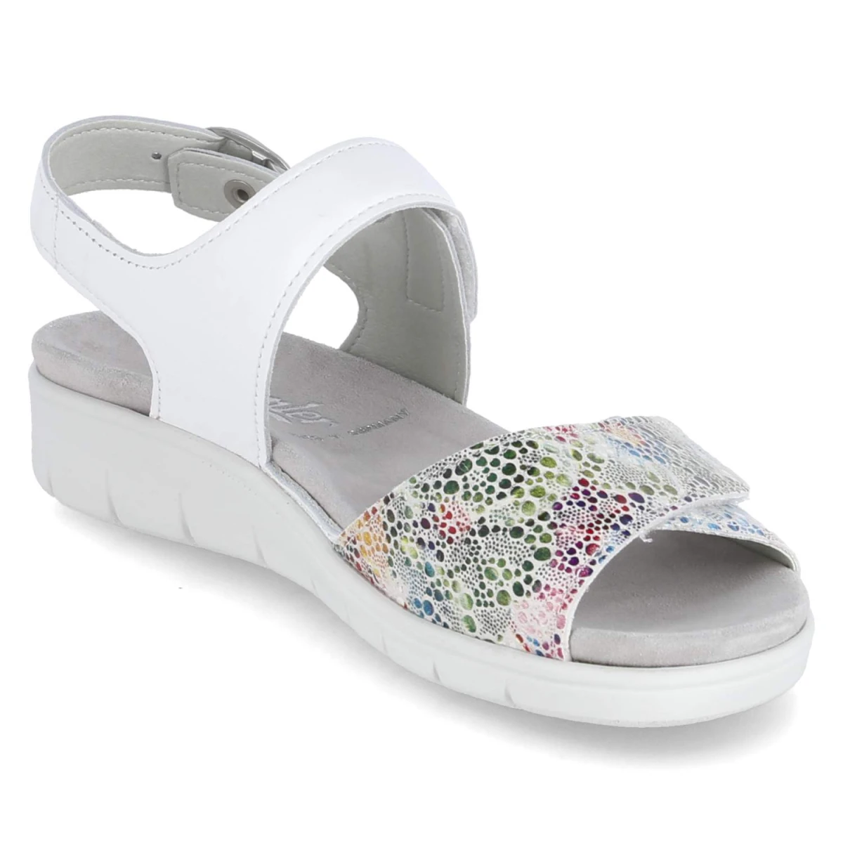 Sandalen FLOWER-SAMT/SOFT-N. - weiss