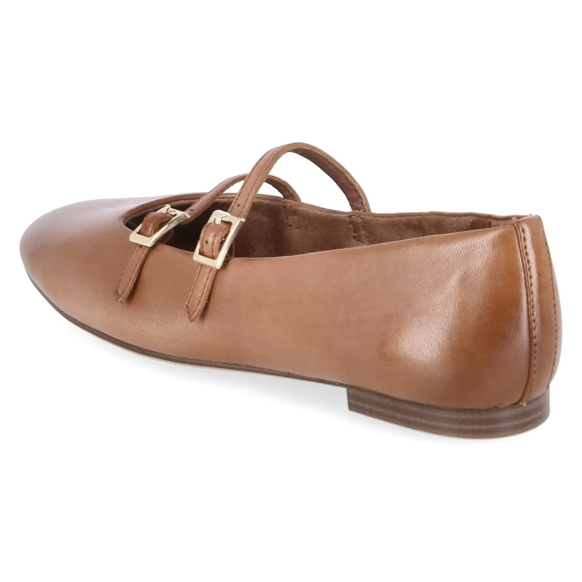 Spangenballerinas - cognac