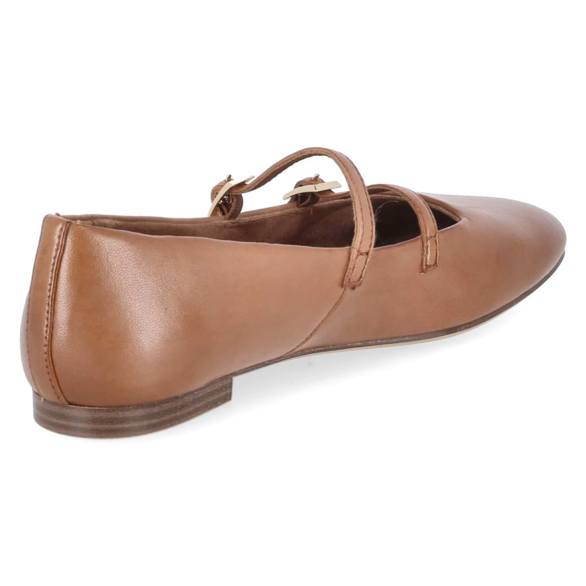 Spangenballerinas - cognac
