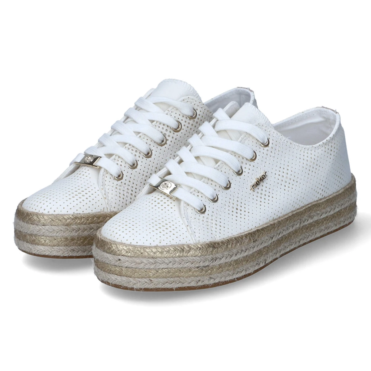 Schnürschuhe - PERLWEISS