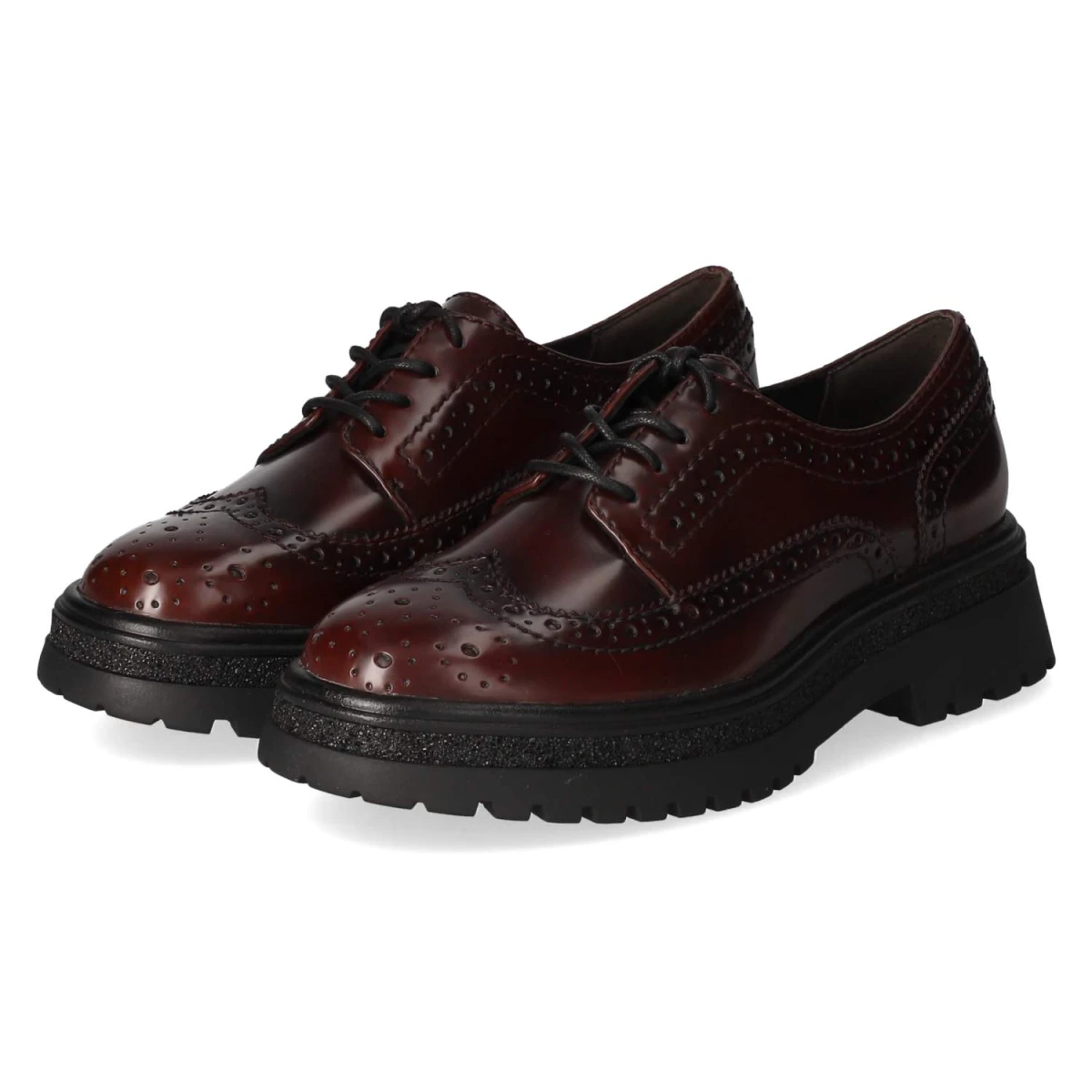 Schnürschuhe - merlot