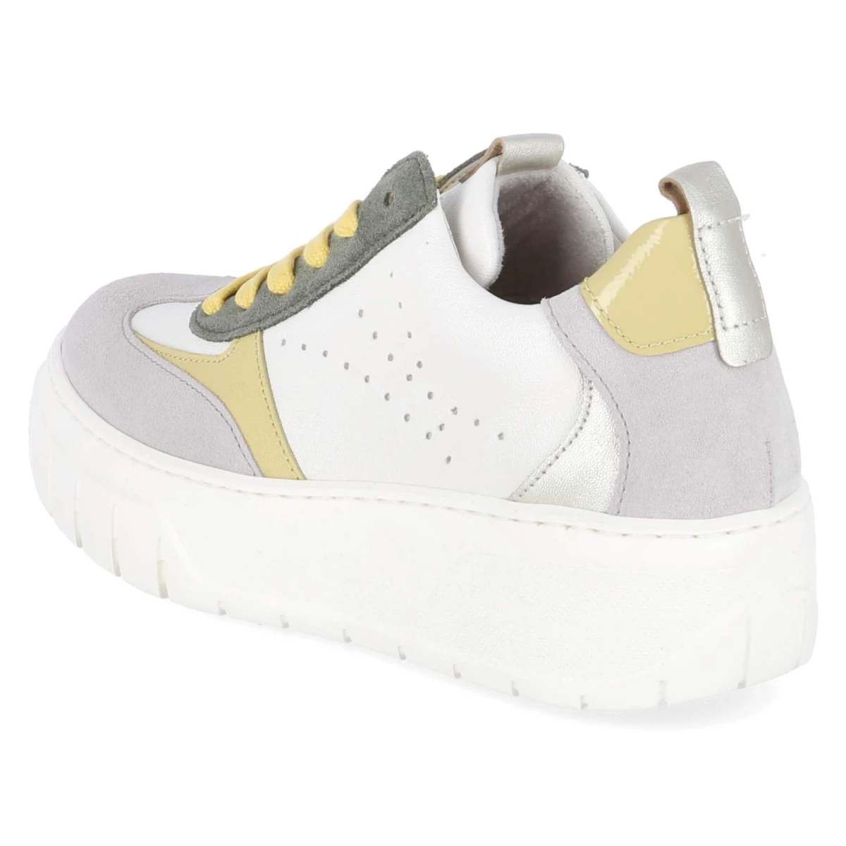 Low Sneaker - latte/yellow/pine