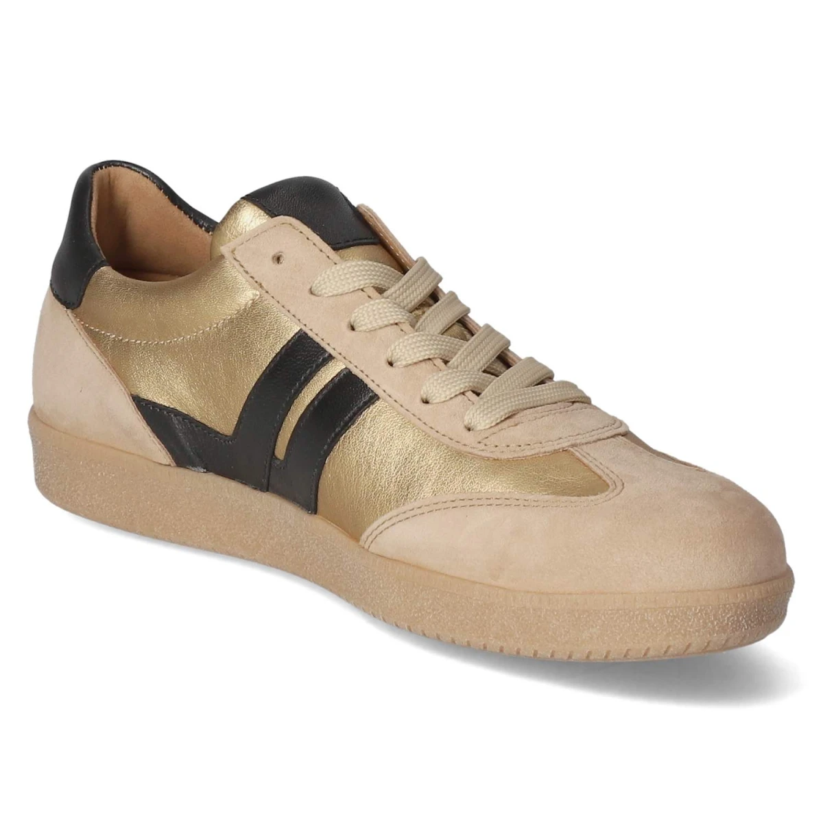 Low Sneaker - caramel/gold/schw.