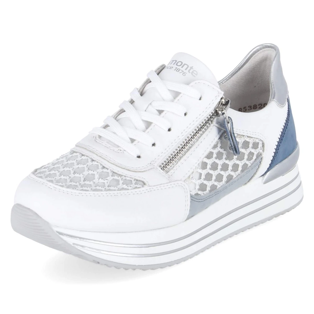 Plateau-Sneaker - weiss kombi