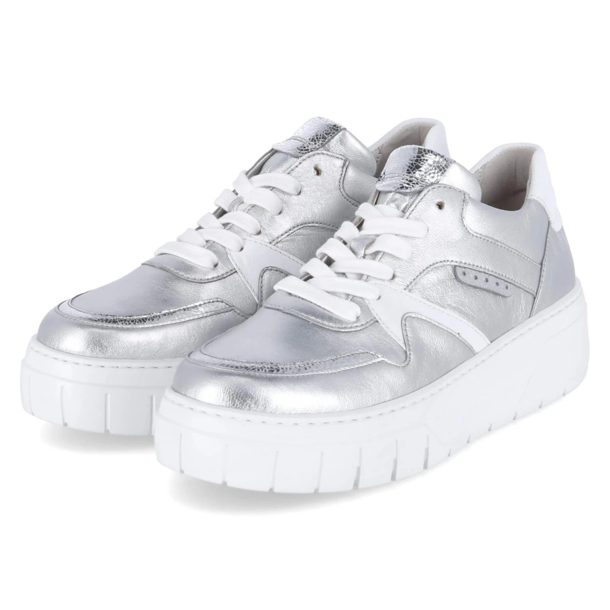 Low Sneaker - silber/argento/weiss