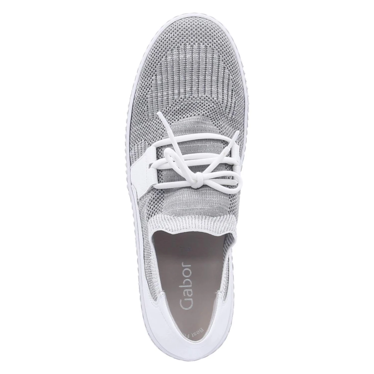 Slipper - grau/weiss/silber