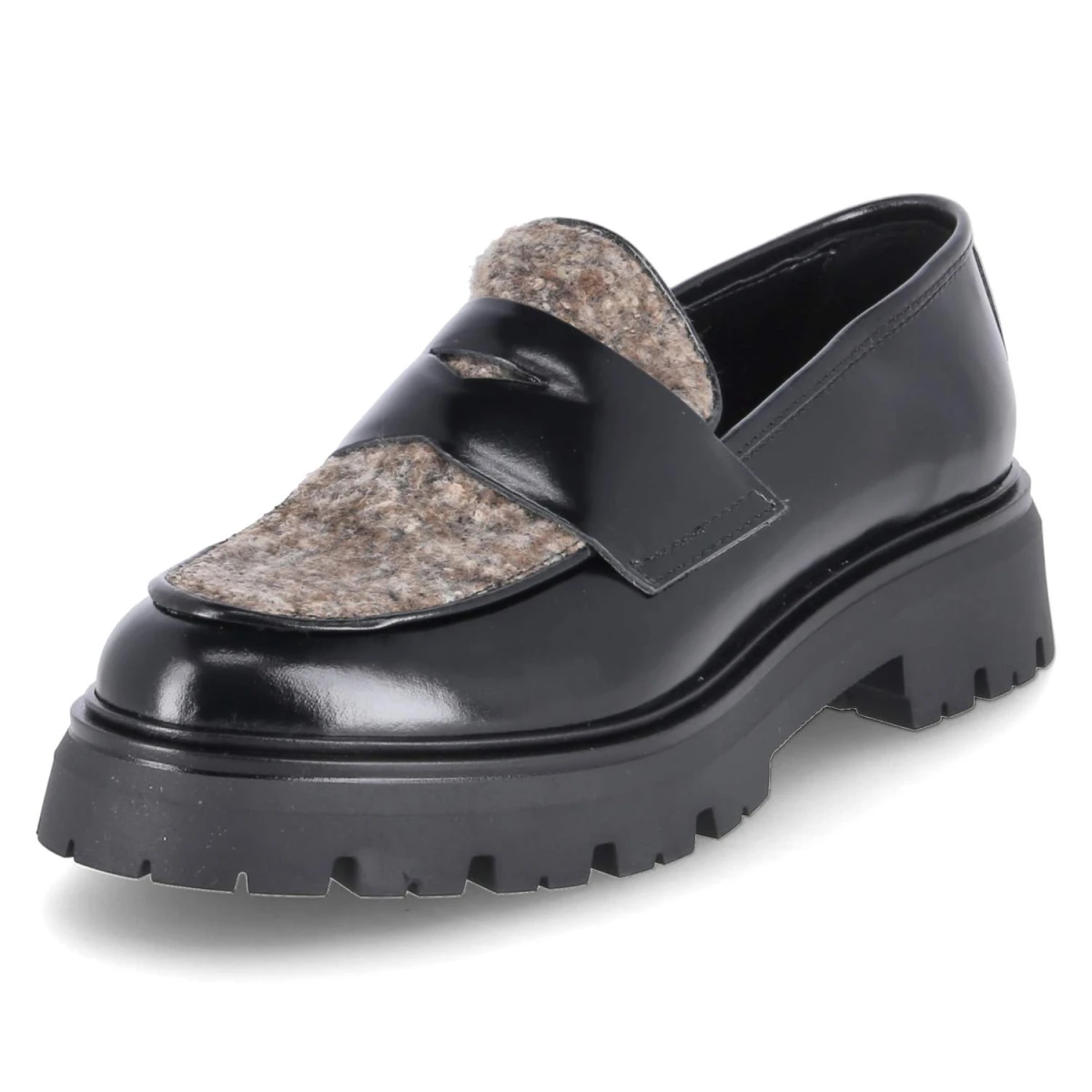 Loafer - nero/taupe