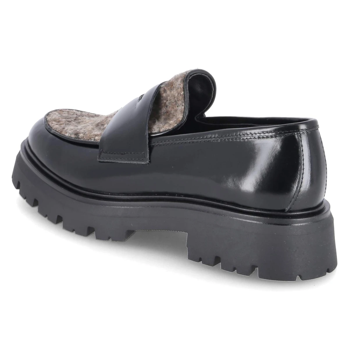 Loafer - nero/taupe