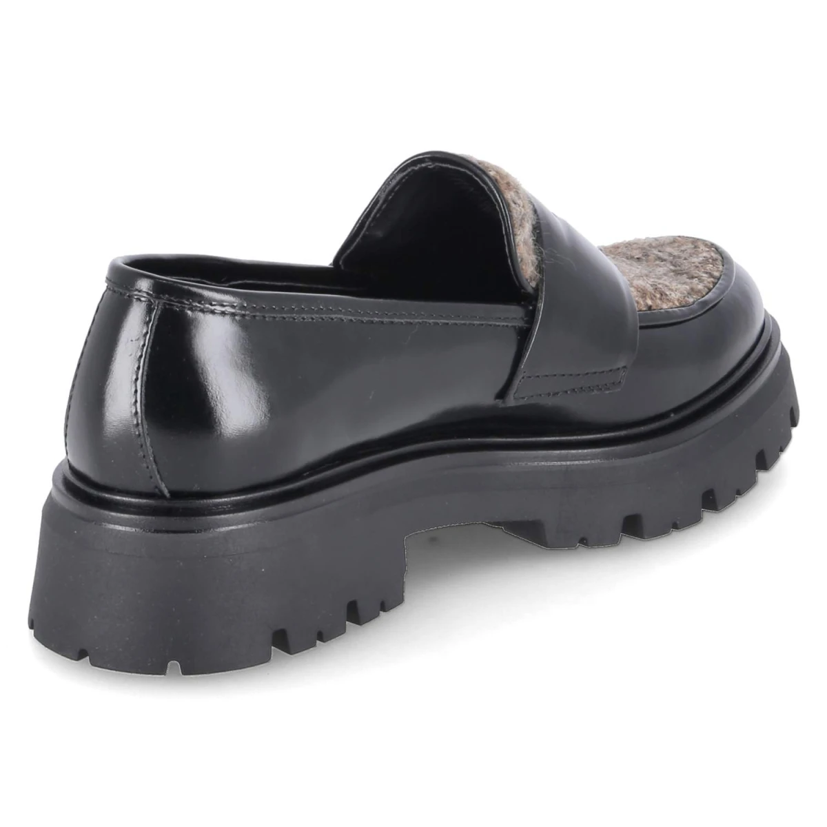 Loafer - nero/taupe
