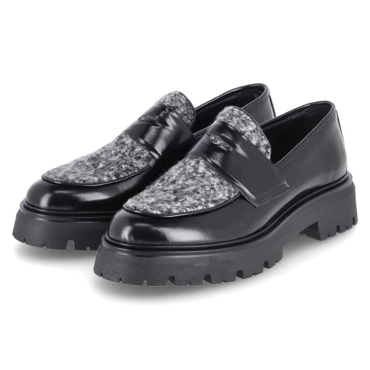 Loafer - nero/grigio