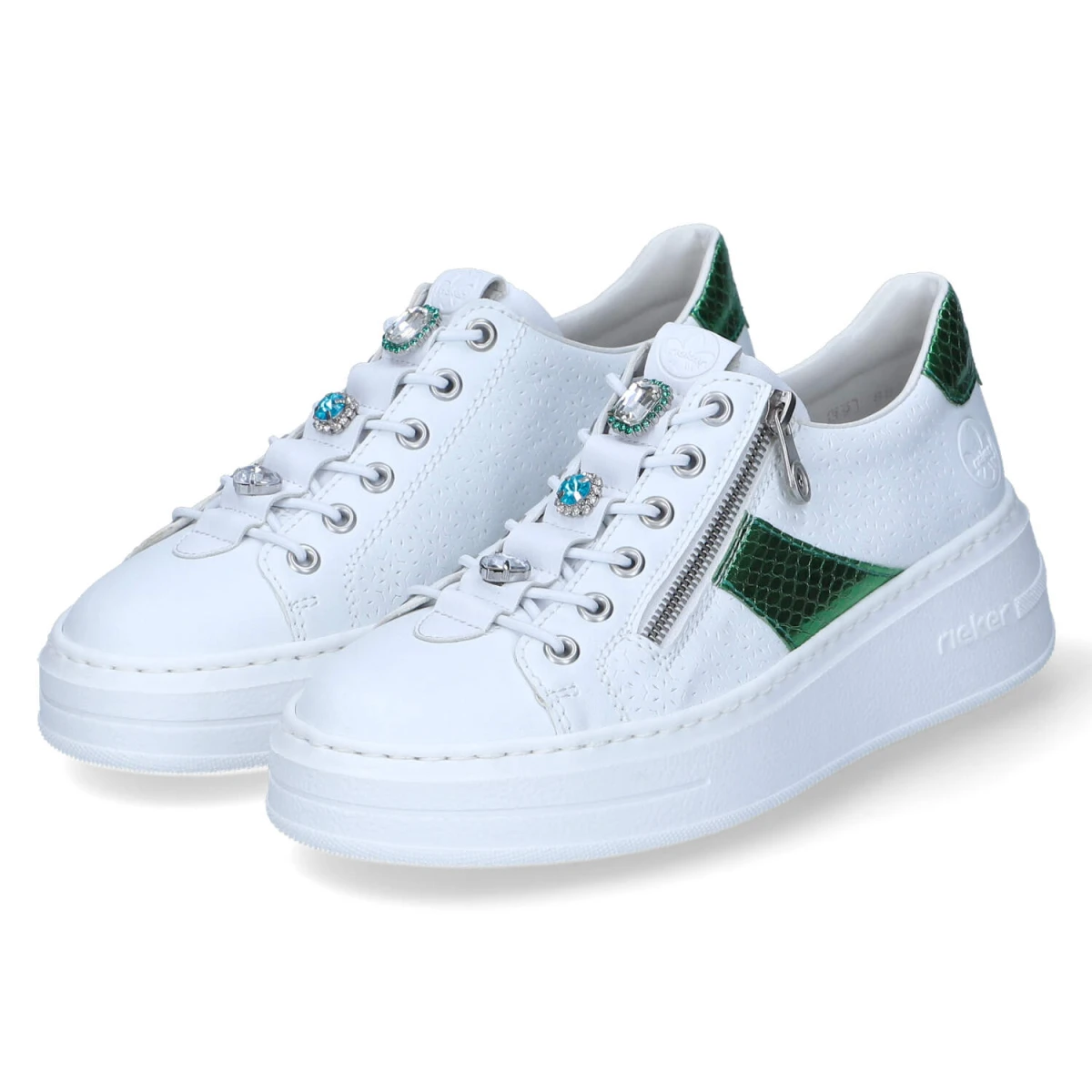 Low Sneaker - weiss/apfel/weiss
