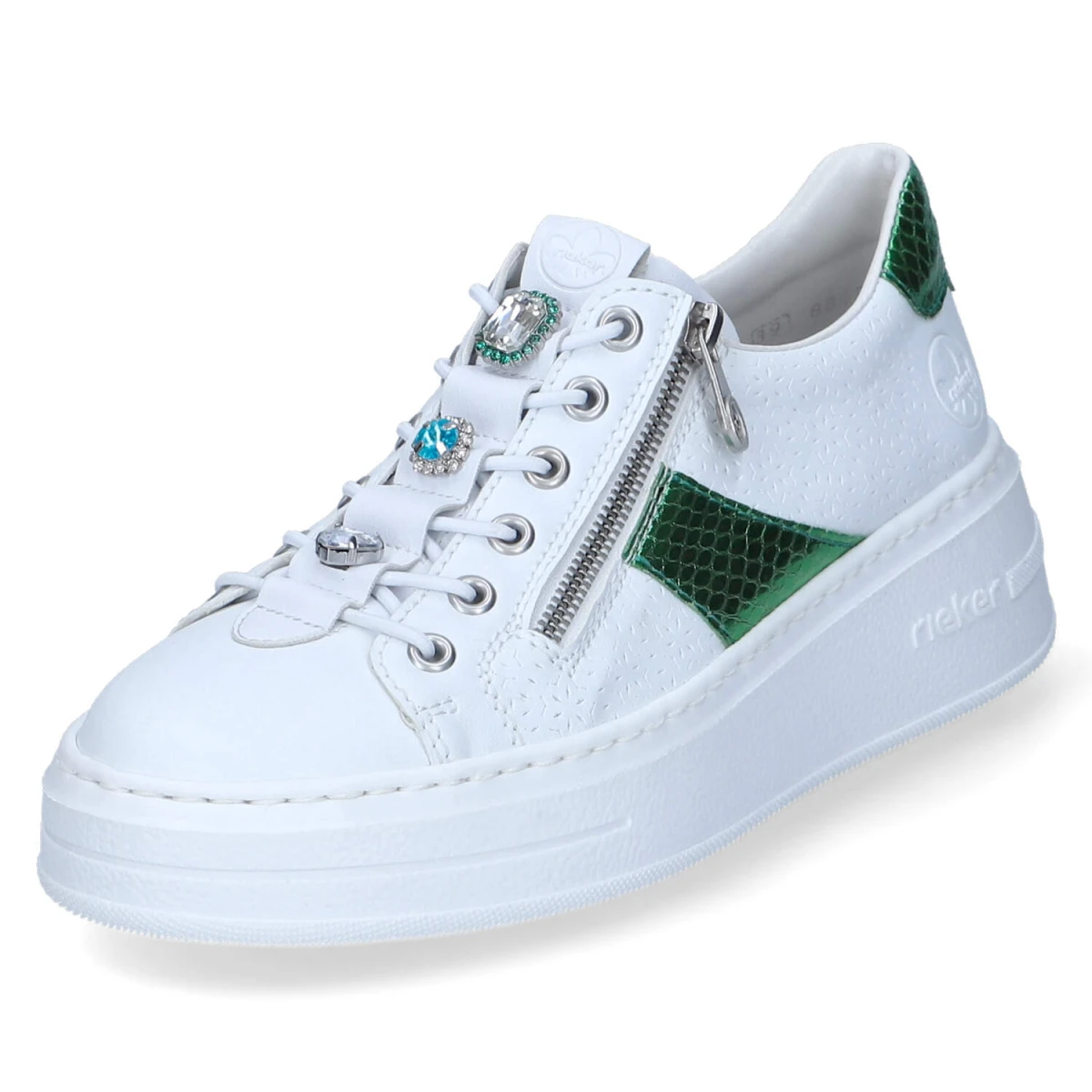 Low Sneaker - weiss/apfel/weiss