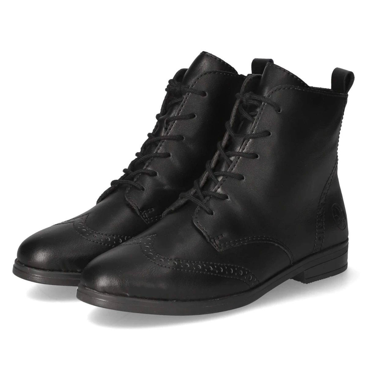 Schnürstiefeletten - schwarz