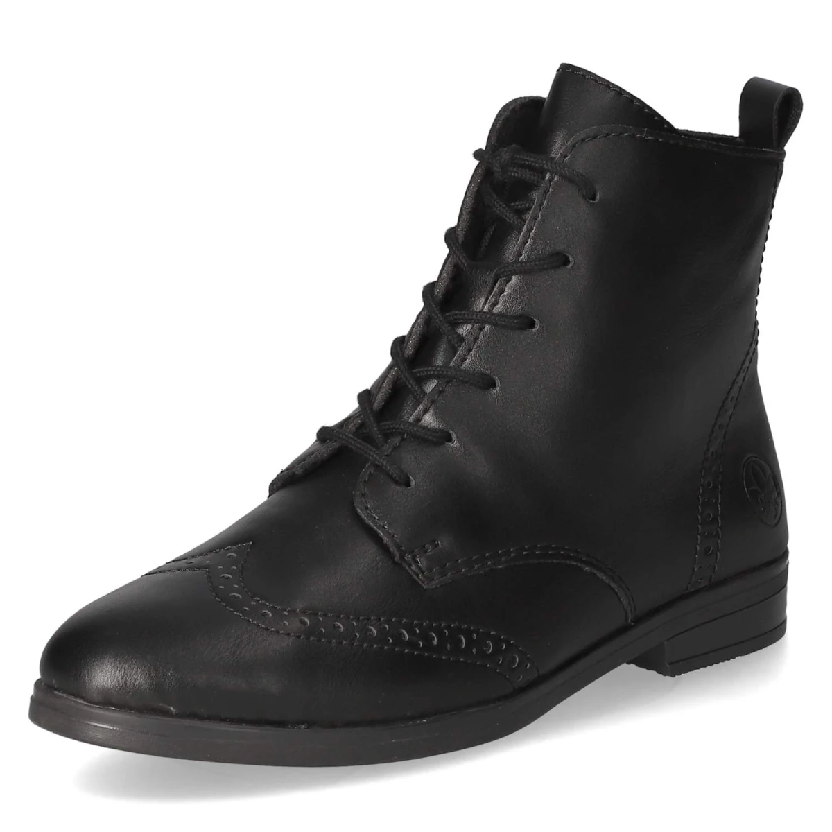 Schnürstiefeletten - schwarz