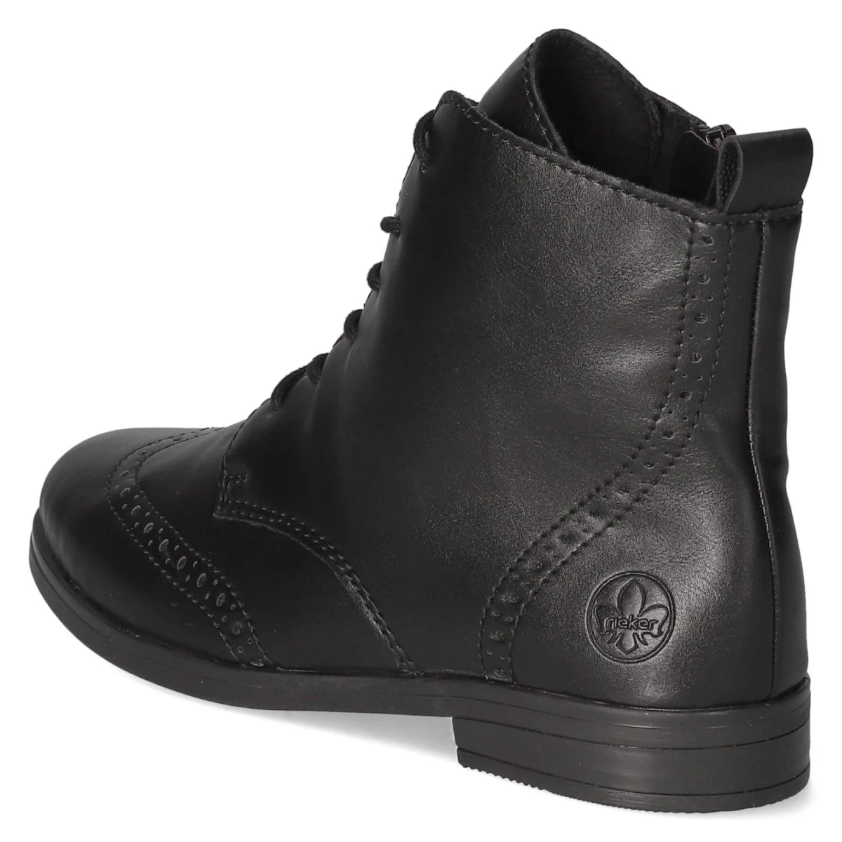 Schnürstiefeletten - schwarz