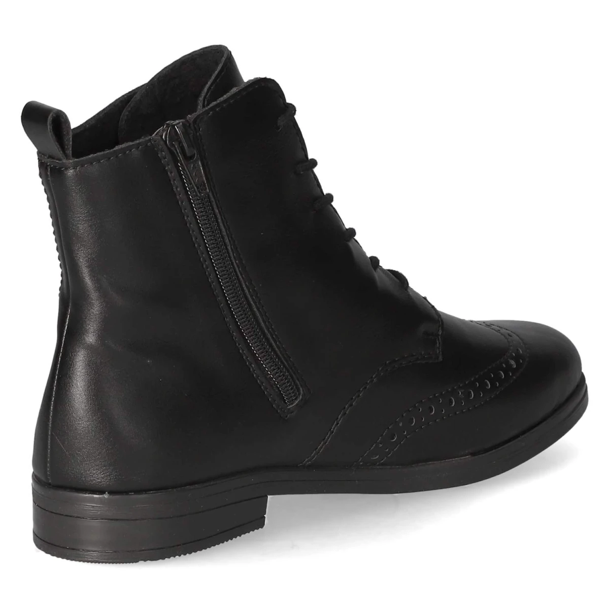 Schnürstiefeletten - schwarz