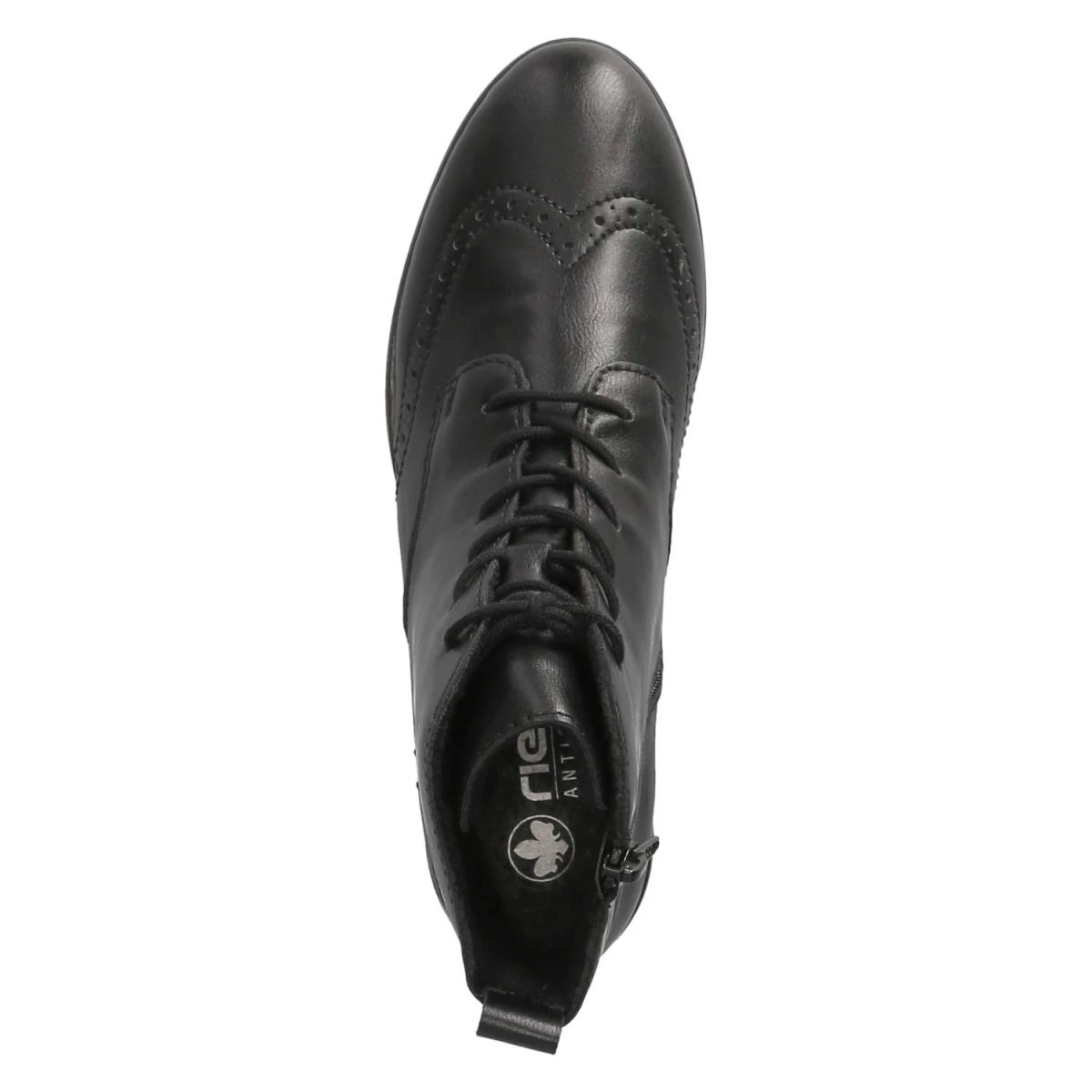Schnürstiefeletten - schwarz