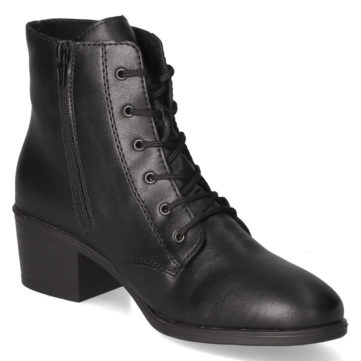 Schnürstiefeletten - schwarz