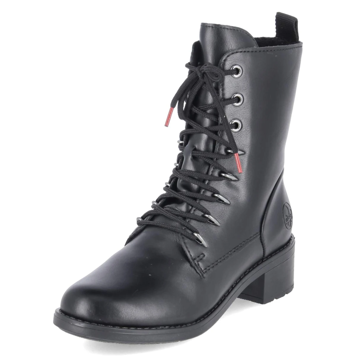 Schnürstiefeletten - schwarz