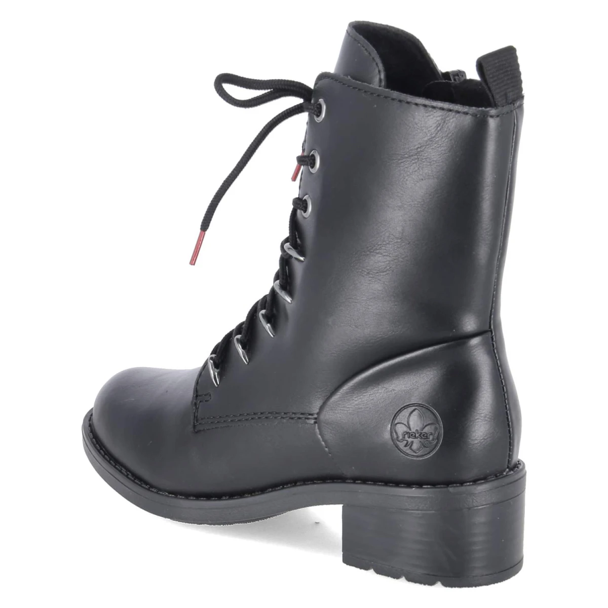Schnürstiefeletten - schwarz