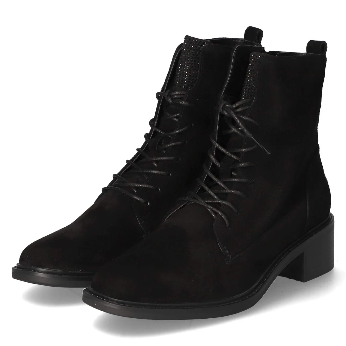 Schnürstiefeletten - BLACK