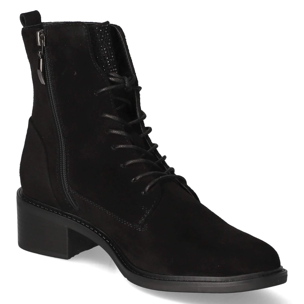 Schnürstiefeletten - BLACK
