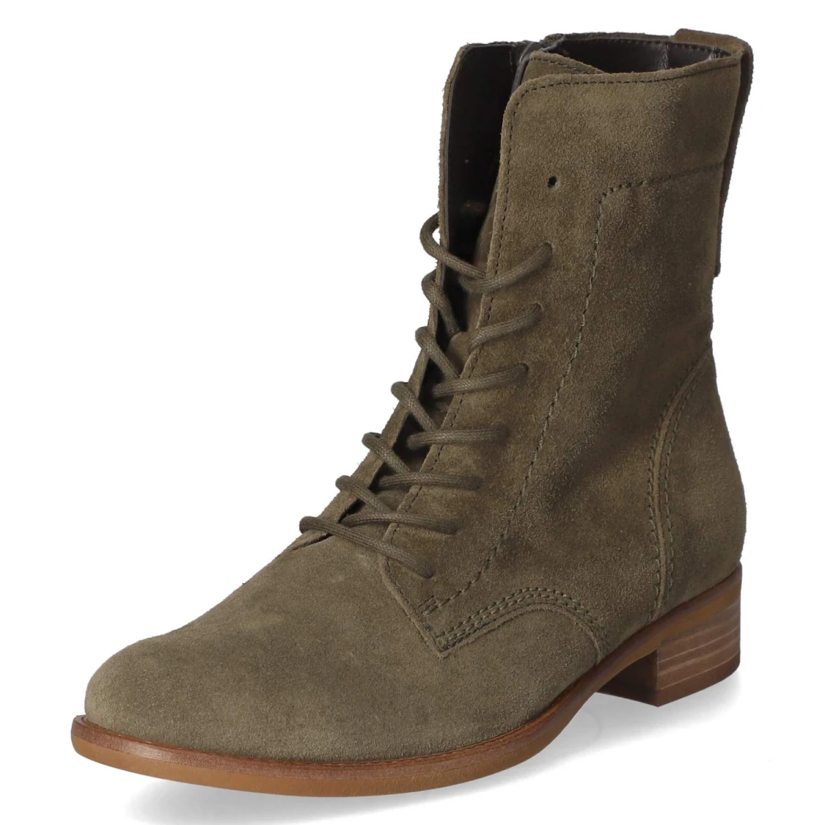 Schnürstiefeletten - oliv