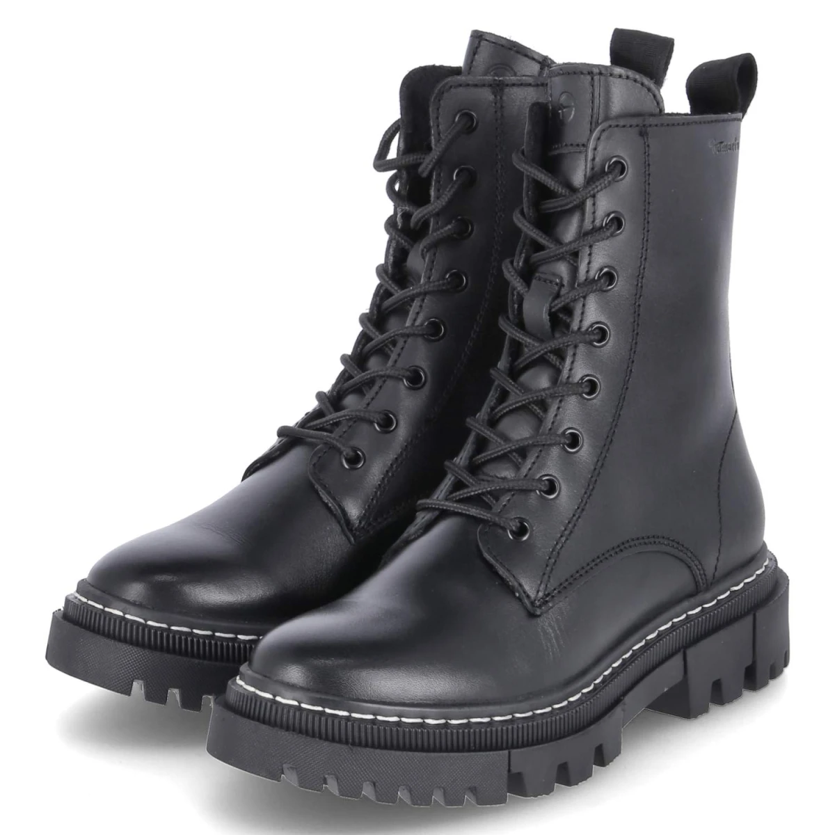 Schnürstiefeletten - BLACK LEATHER