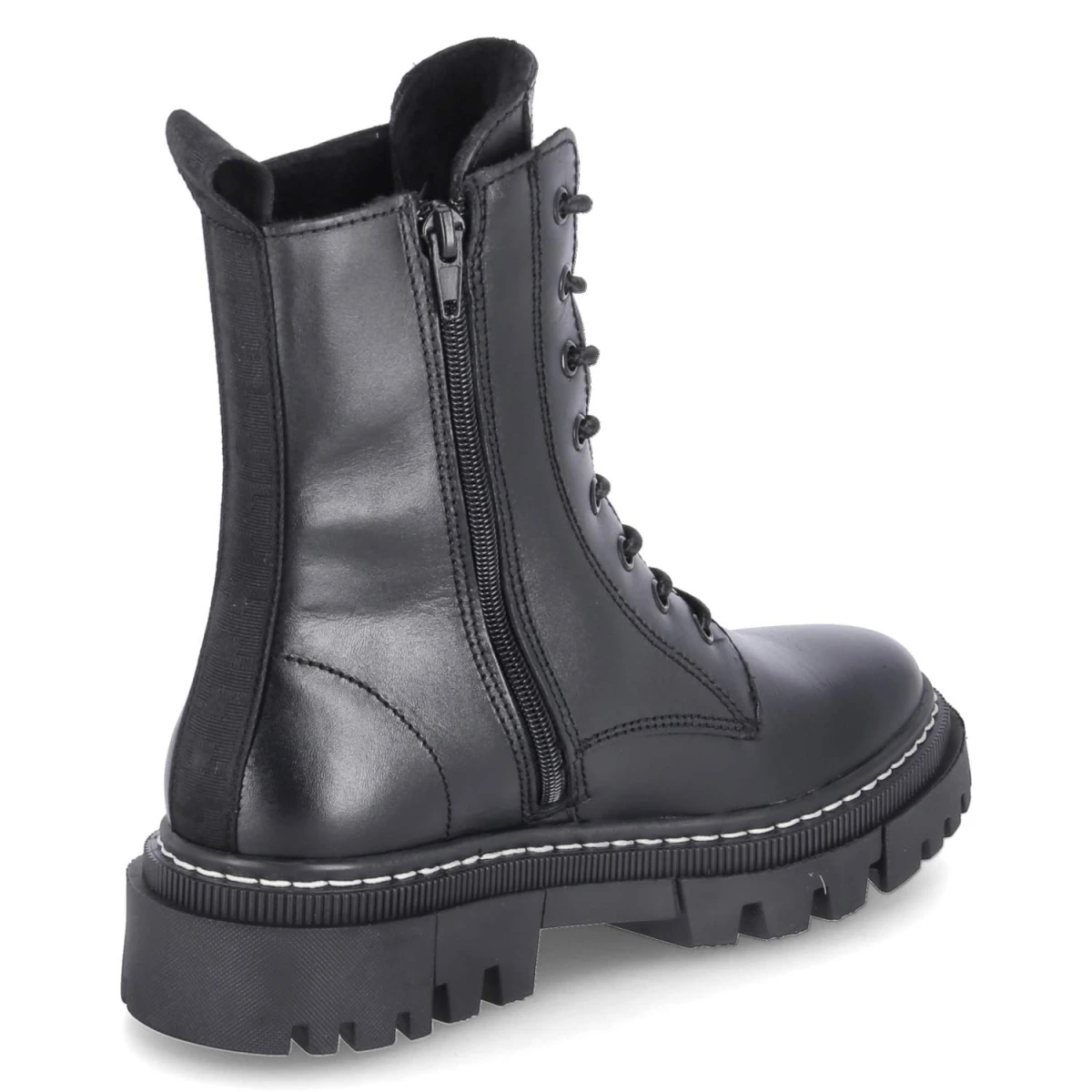 Schnürstiefeletten - BLACK LEATHER
