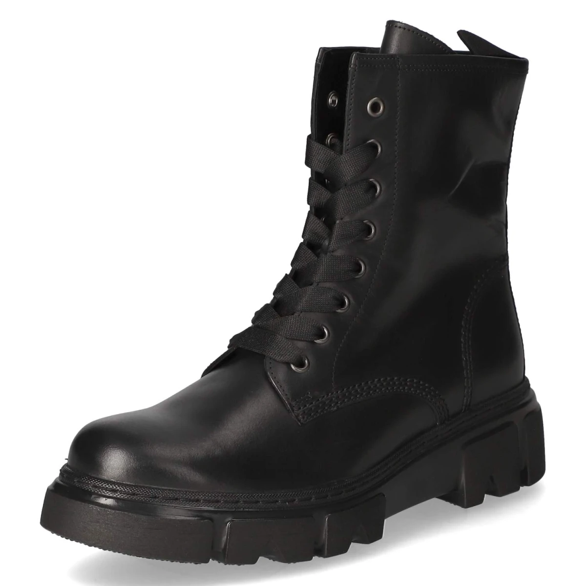 Schnürstiefeletten - schwarz