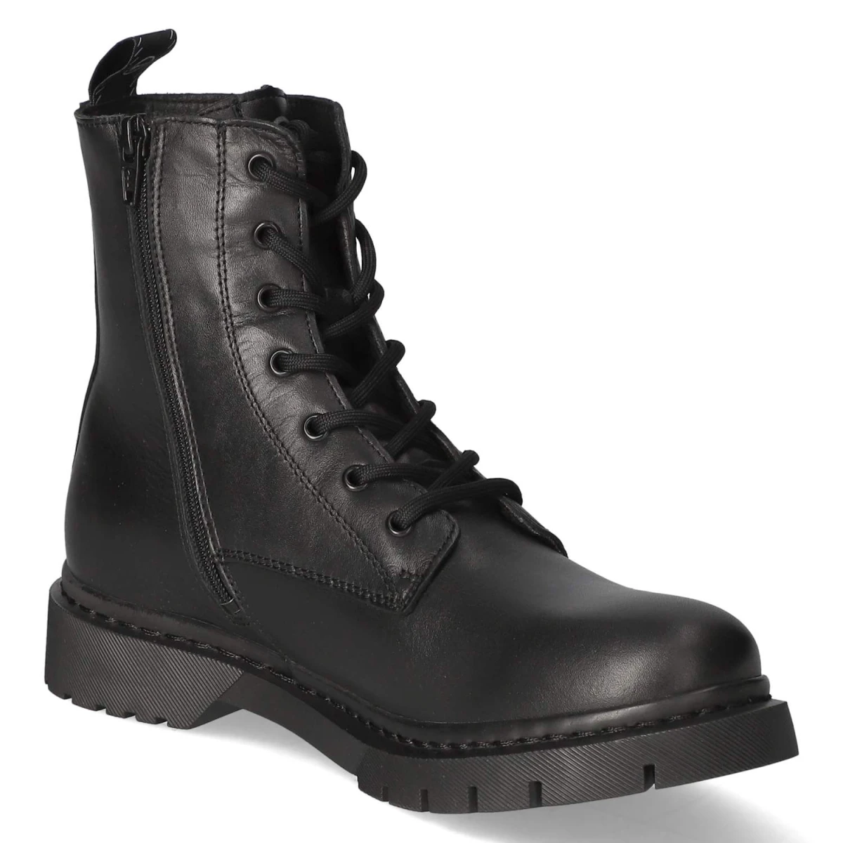 Schnürstiefeletten - black