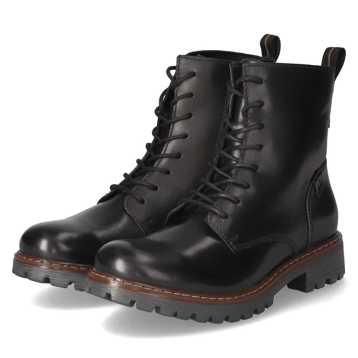 Schnürstiefeletten MARTA 02 - schwarz