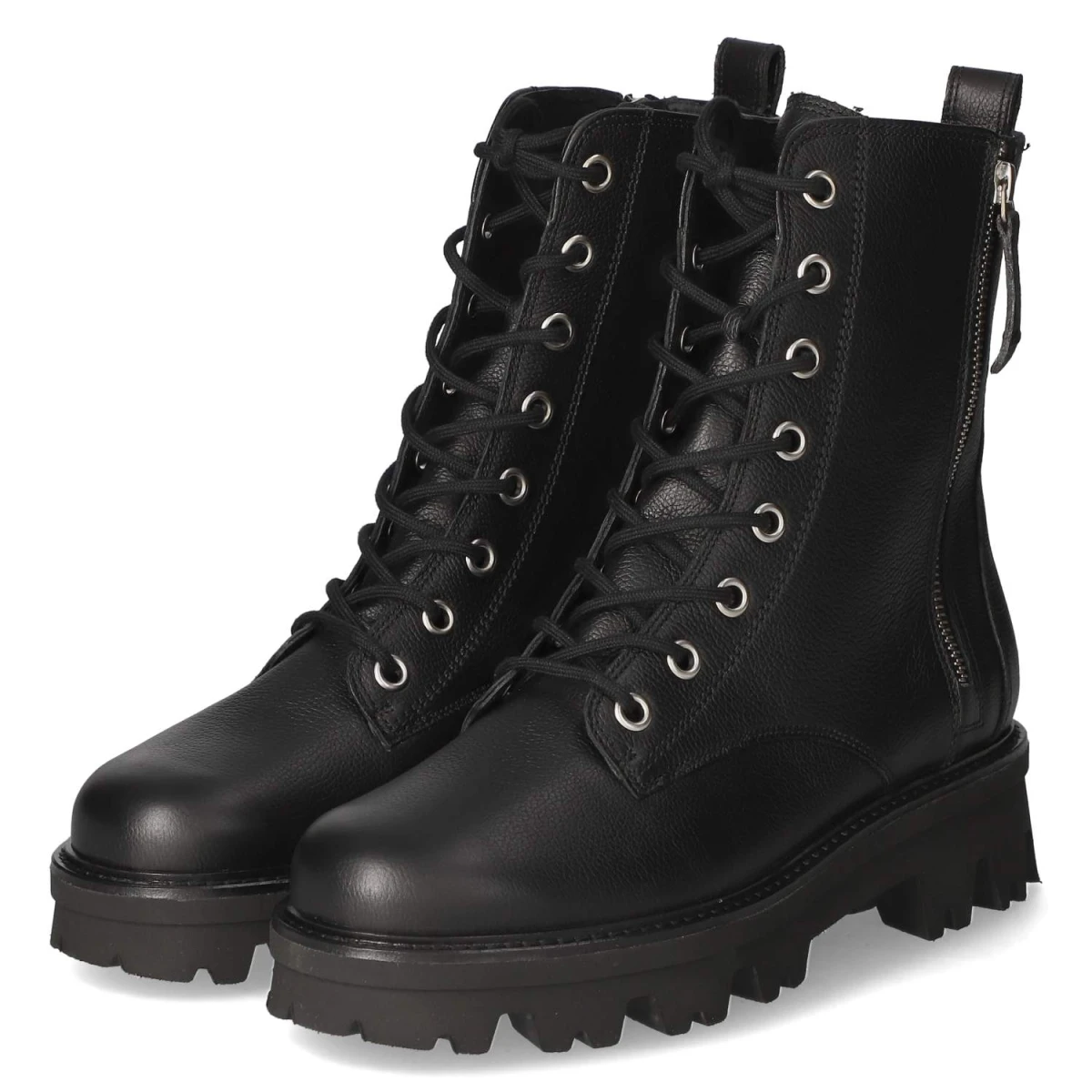 Schnürstiefeletten - schwarz