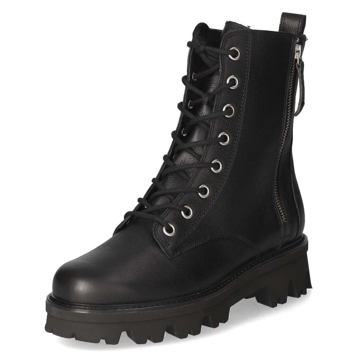 Schnürstiefeletten - schwarz
