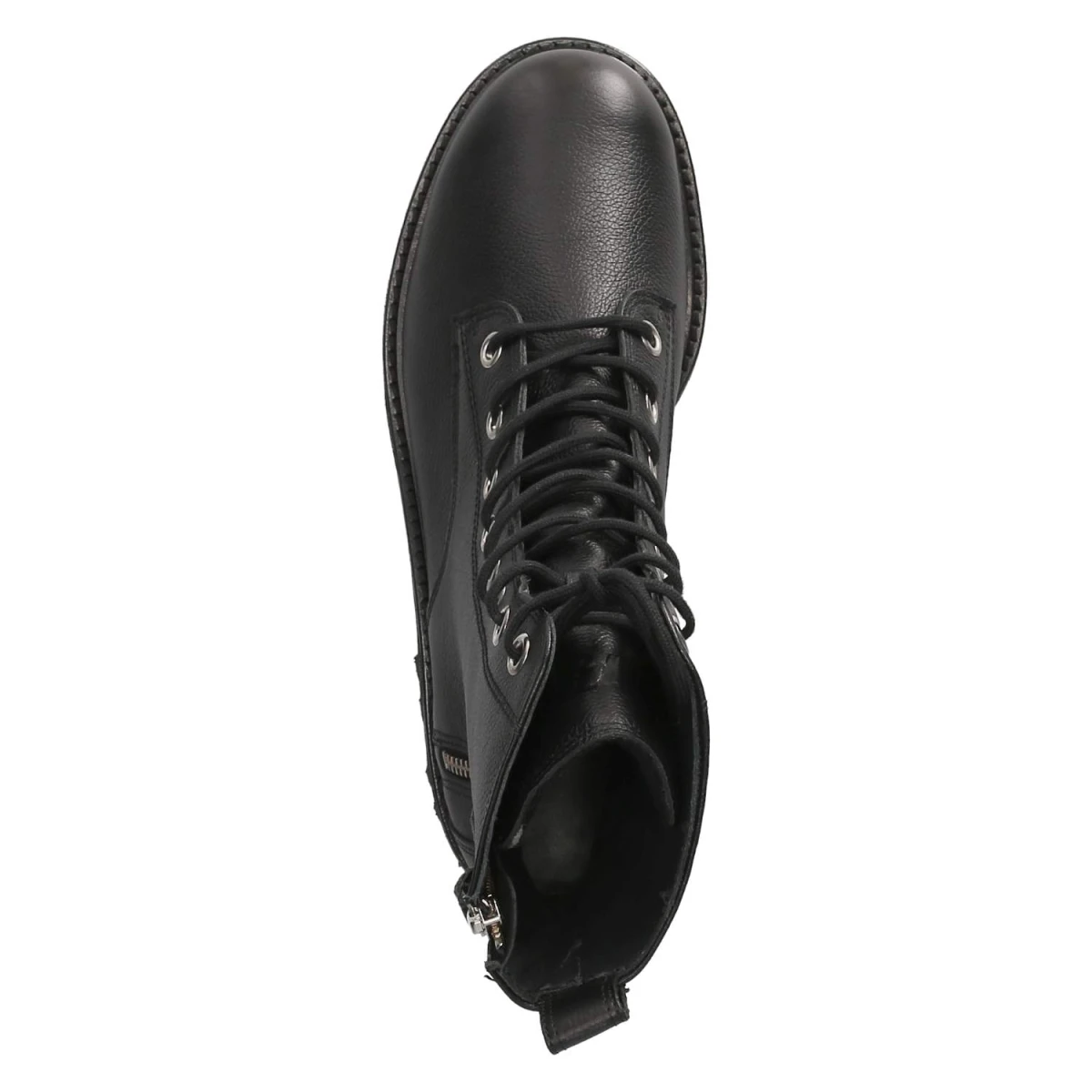 Schnürstiefeletten - schwarz